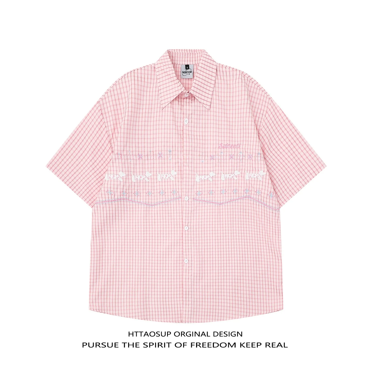 HTTAOSUP Island Sausage Dog Embroidered Plaid Short Sleeve Loose Men's Women's Summer Shirt Comfortable Lazy Style Top
HTTAOSUP Island Sausage Dog Embroidered Plaid Short Sleeve Loose Men's Women's Summer Shirt Comfortable Lazy Style Top