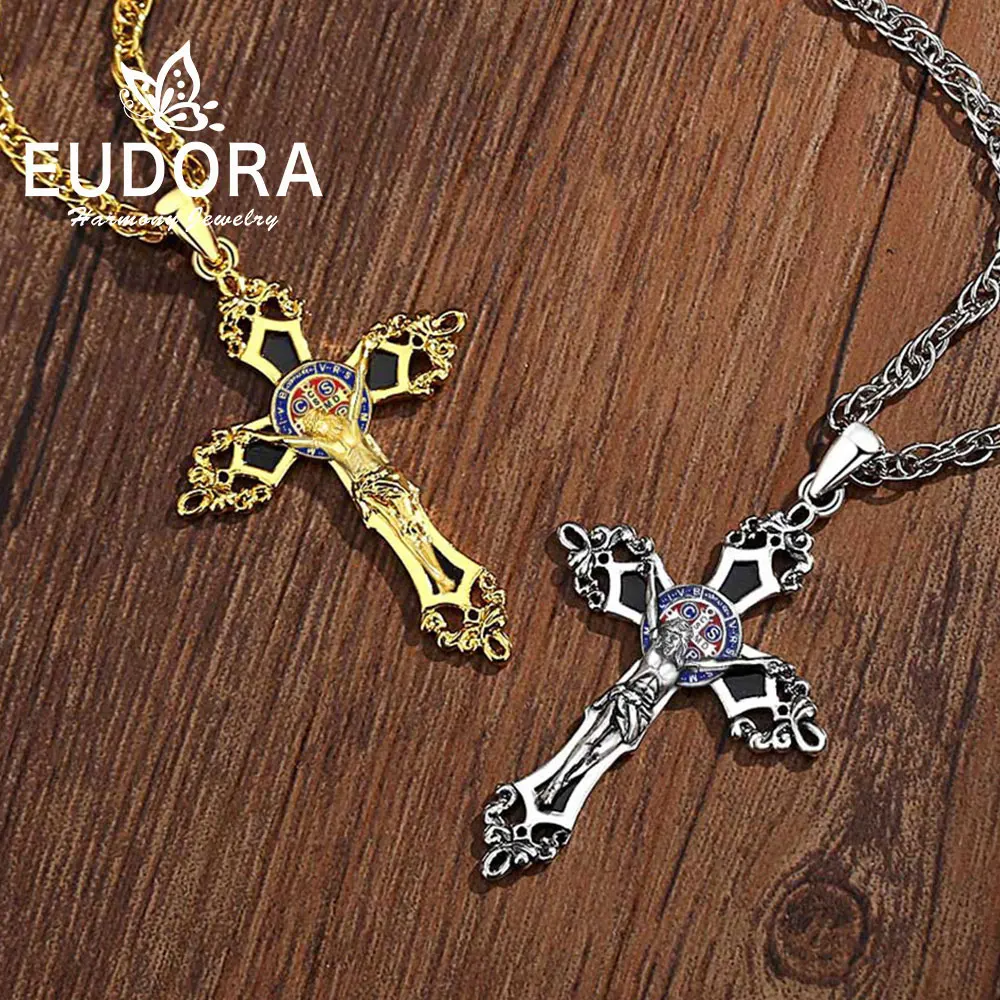 Медный крест-распятие Eudora с обсидианом, позолоченный 18-каратным золотом, кулон с изображением Иисуса, католическое христианское украшение, изысканный подарок для мужчин и женщин
Медный крест-распятие Eudora с обсидианом, позолоченный 18-каратным золотом, кулон с изображением Иисуса, католическое христианское украшение, изысканный подарок для мужчин и женщин