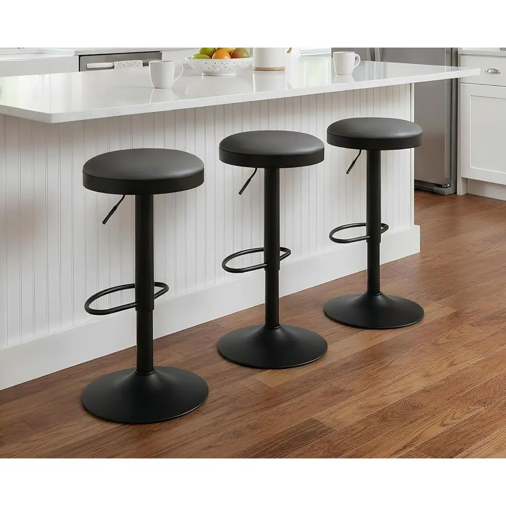 Adjustable 3-Piece Counter Height Swivel Bar Stools with Metal Base and Leather Upholstery, Grey
Adjustable 3-Piece Counter Height Swivel Bar Stools with Metal Base and Leather Upholstery, Grey