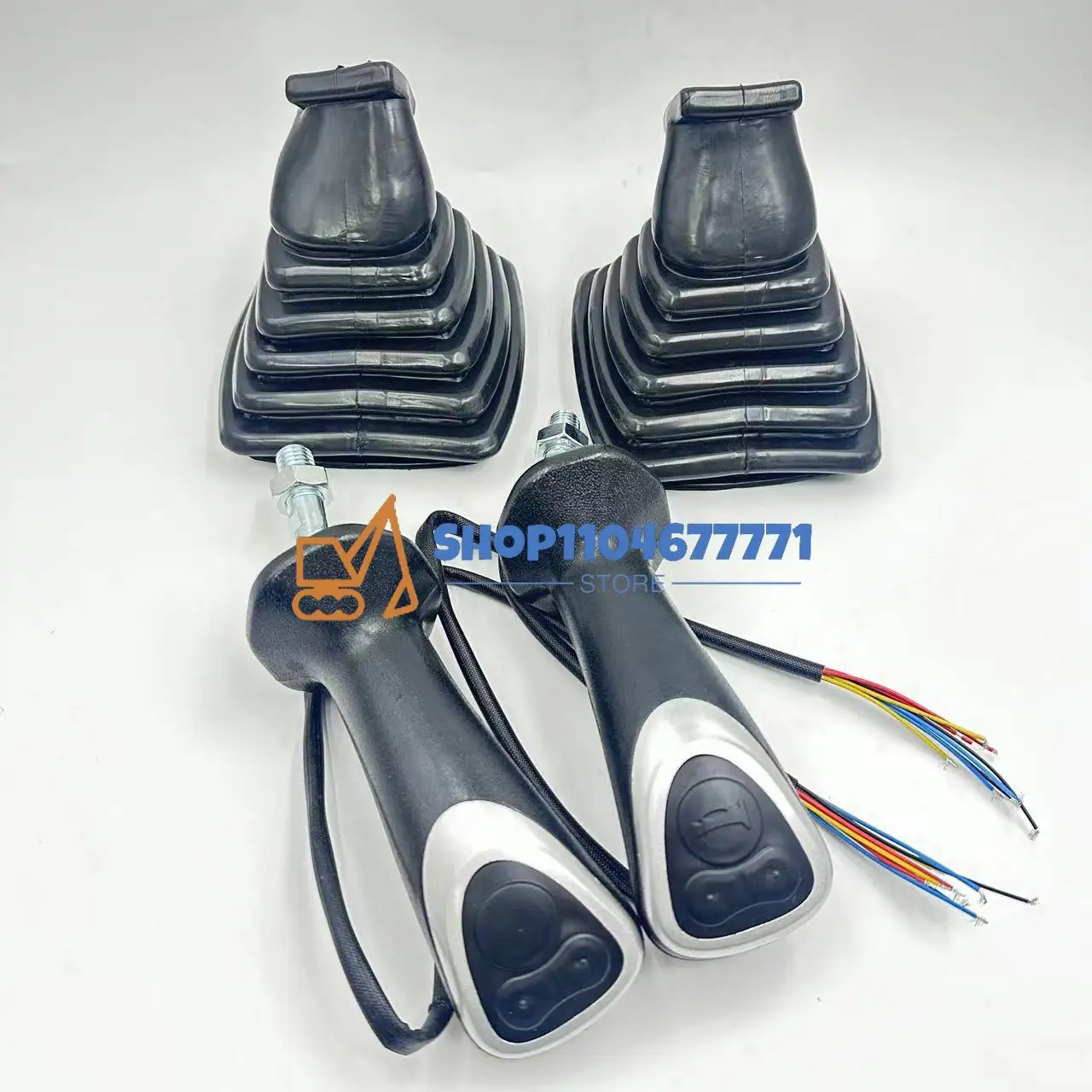New Excavator Joystick Handle Glue Four Button Handle Joystick Parts for R60 150 210 215 200 225 300-9
New Excavator Joystick Handle Glue Four Button Handle Joystick Parts for R60 150 210 215 200 225 300-9
