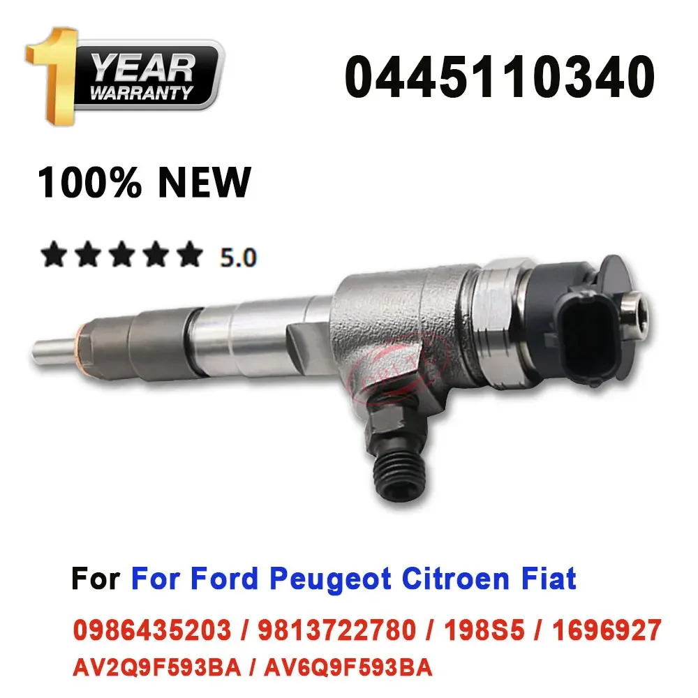 0445110340 9687069280 1980S5 Diesel Injector 0 445 110 340 For Ford Peugeot Citroen Fiat 1.6 TDCI HDI AV2Q9F593BA AV6Q9F593BA
0445110340 9687069280 1980S5 Diesel Injector 0 445 110 340 For Ford Peugeot Citroen Fiat 1.6 TDCI HDI AV2Q9F593BA AV6Q9F593BA