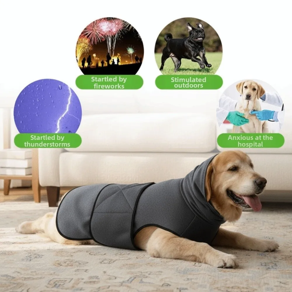 Эластичный жилет для беспокойства для собак, ветрозащитная теплая успокаивающая одежда для собак, мягкая с капюшоном, пуловер для защиты от ухода за домашними животными
Эластичный жилет для беспокойства для собак, ветрозащитная теплая успокаивающая одежда для собак, мягкая с капюшоном, пуловер для защиты от ухода за домашними животными