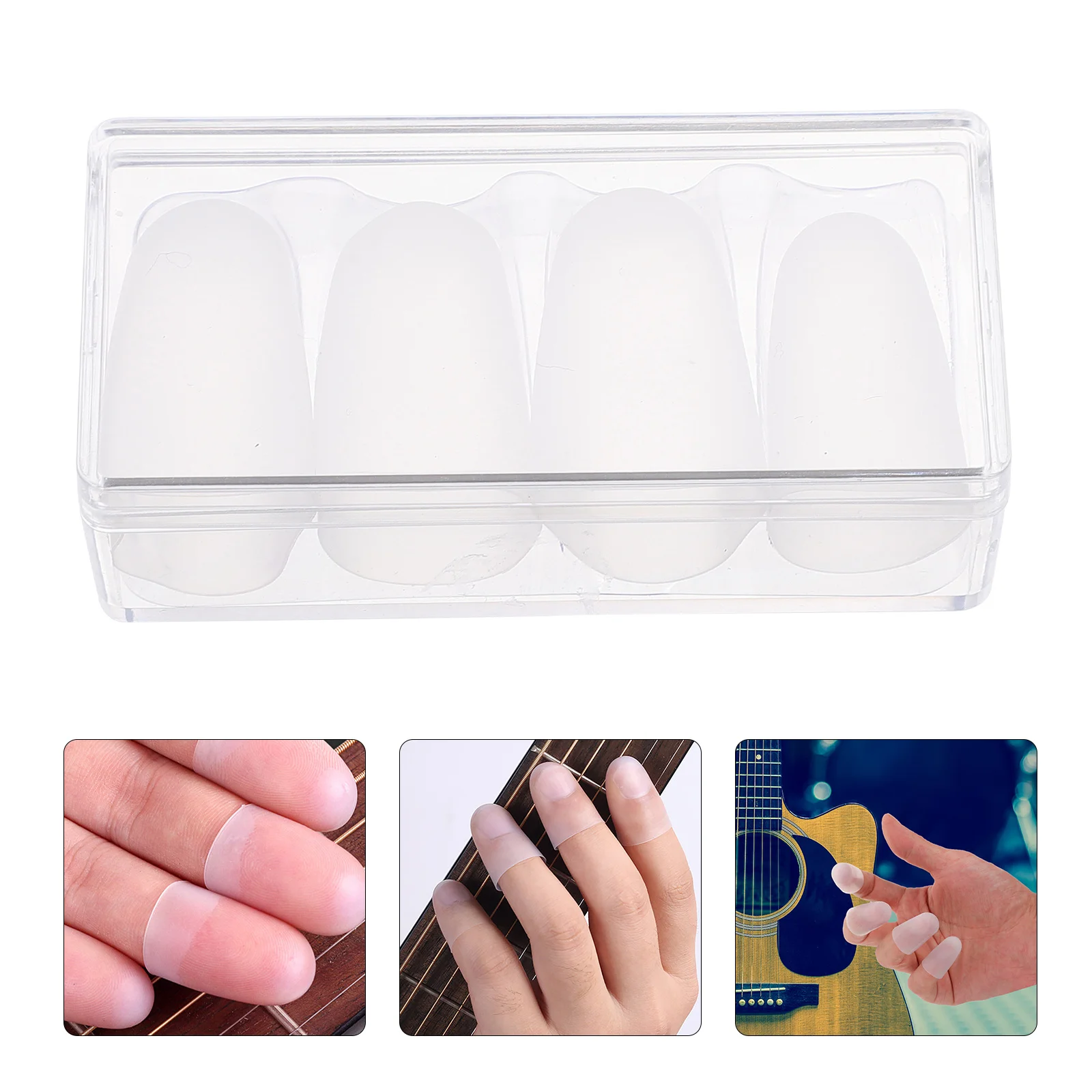 4 Pcs Finger Sleeves Guitar Pain Relief Cots Guard Fingertip Non-slip Protectors Silicone Guards Durable Caps Covers Child
4 Pcs Finger Sleeves Guitar Pain Relief Cots Guard Fingertip Non-slip Protectors Silicone Guards Durable Caps Covers Child