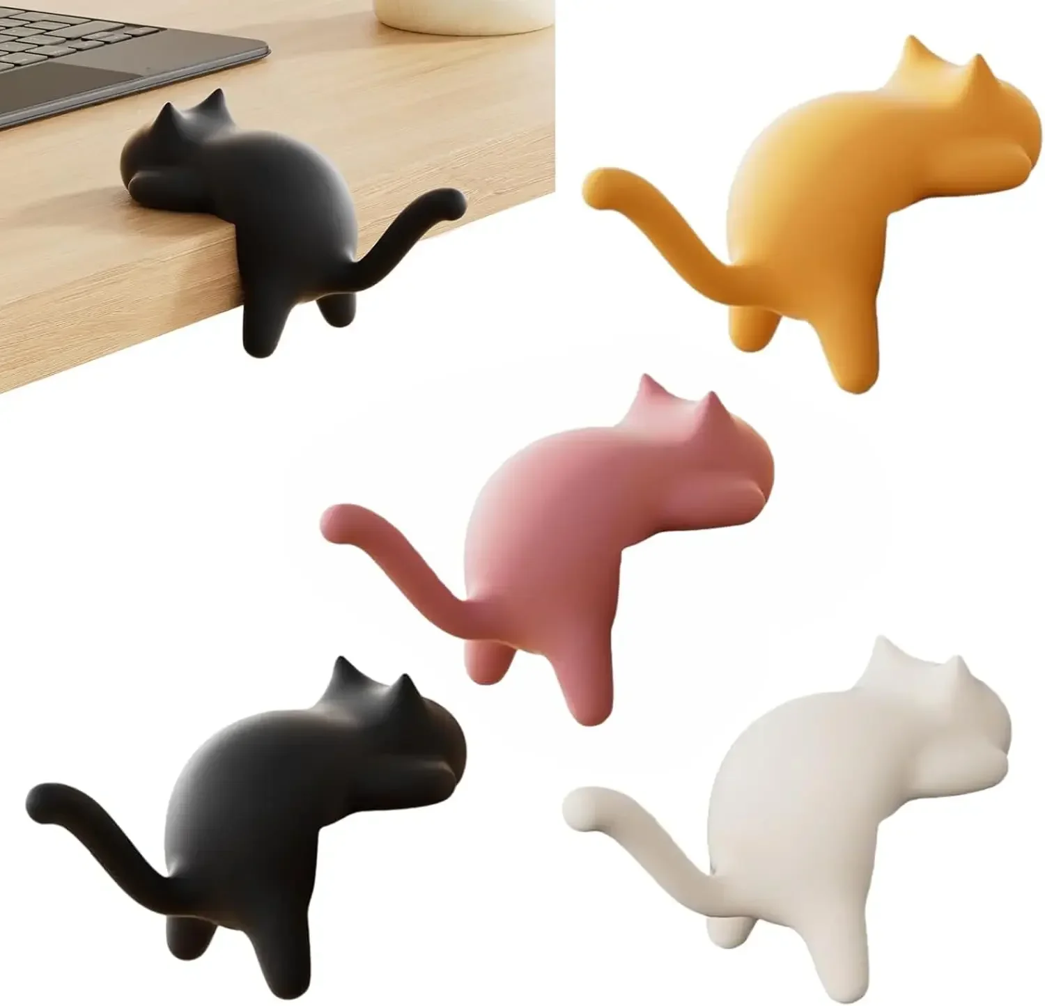 4 PCS Cat Shaped Hook ABS Desktop Hanger Backback Hook Key Holder for Bags, Headphones, Keys
4 PCS Cat Shaped Hook ABS Desktop Hanger Backback Hook Key Holder for Bags, Headphones, Keys