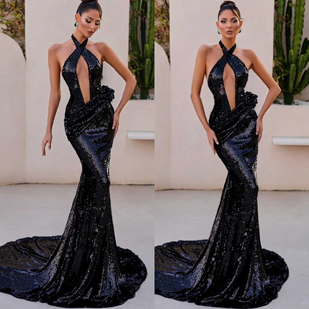 Customized High Quality Satin Mermaid Evening Dress Elegant Halter Prom Dress Classic Court Train Special Occasion Gowns
Customized High Quality Satin Mermaid Evening Dress Elegant Halter Prom Dress Classic Court Train Special Occasion Gowns