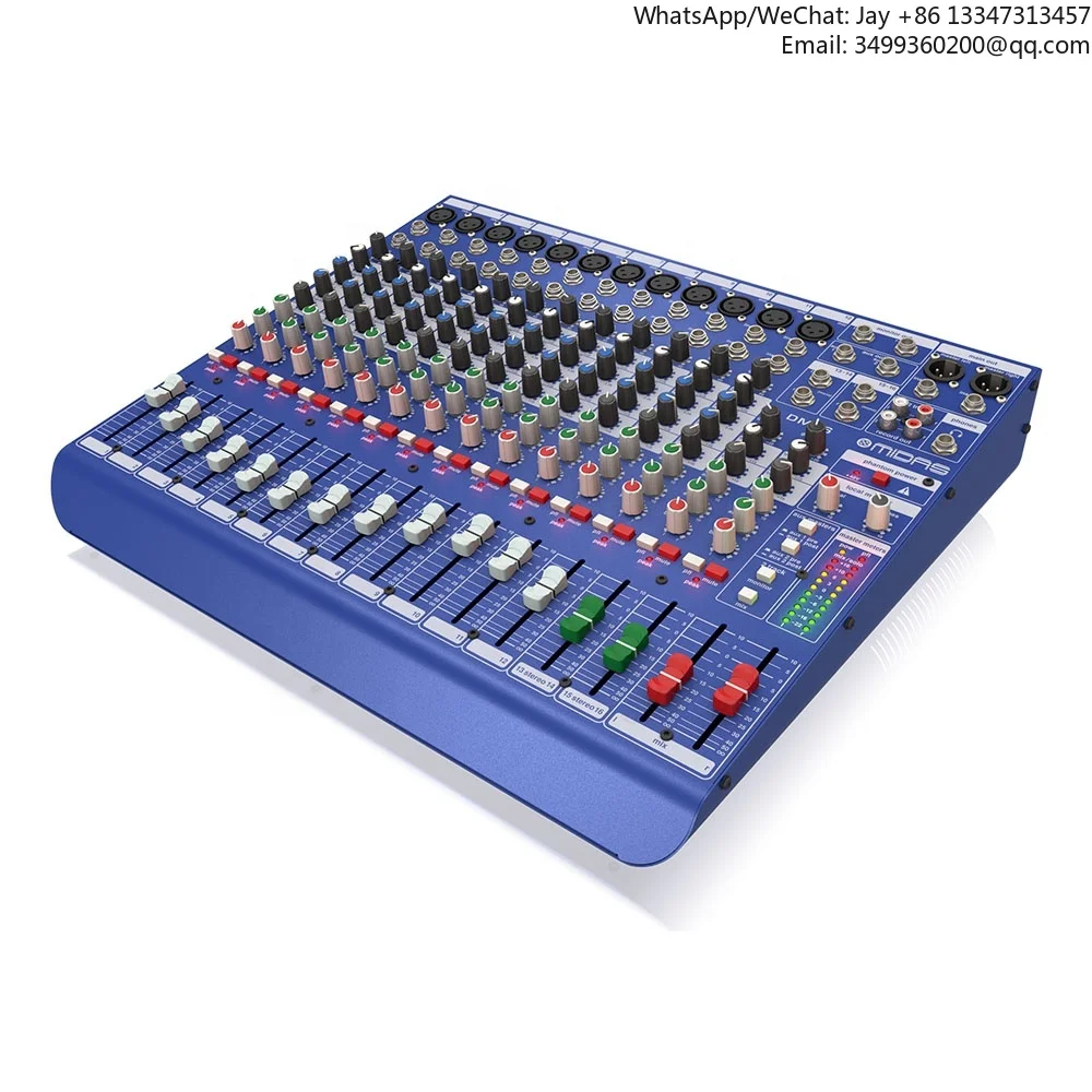16-канальный входной компактный аналоговый микшер DM16 Live и Studio Mixer
16-канальный входной компактный аналоговый микшер DM16 Live и Studio Mixer