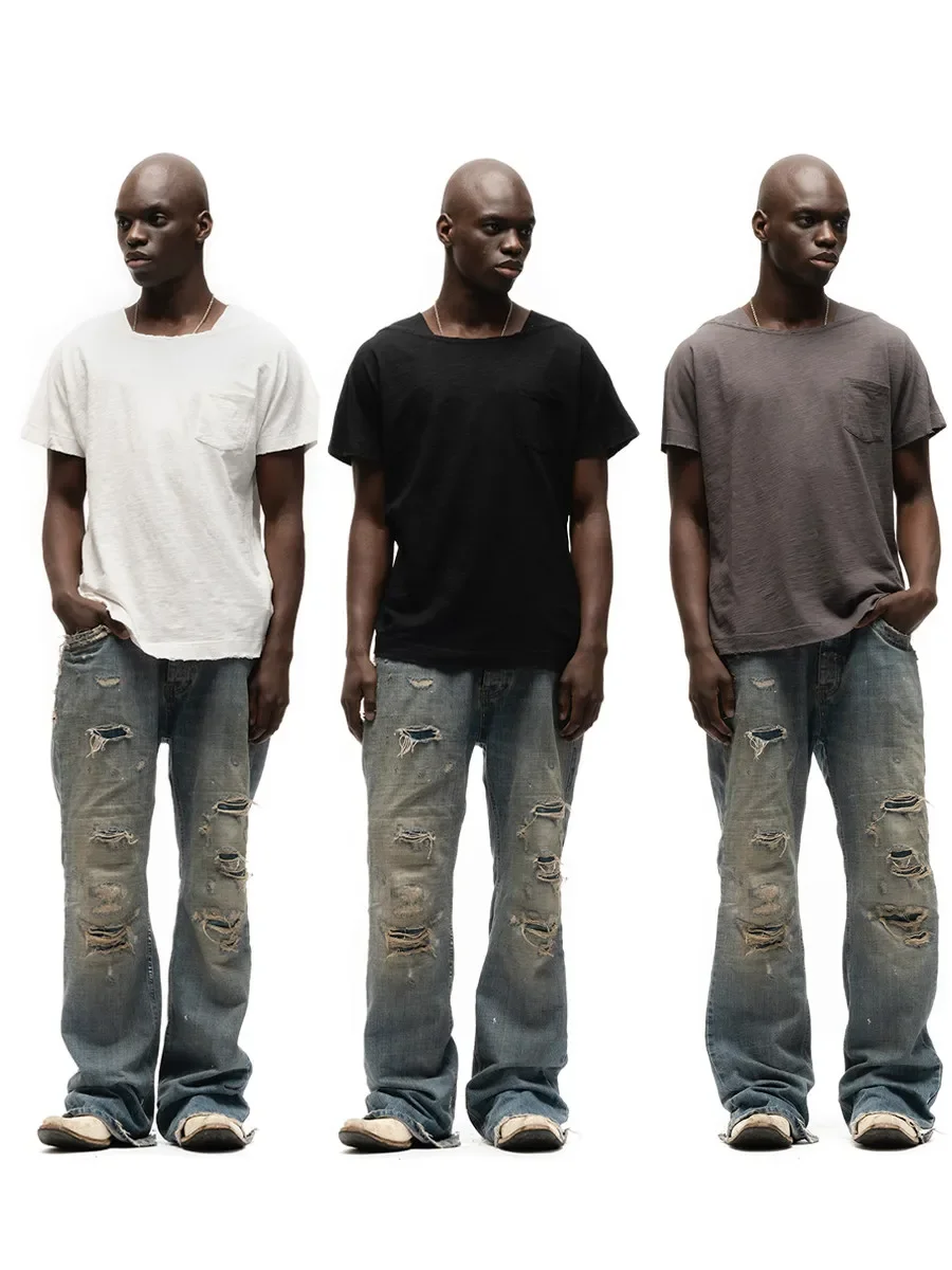 No faith studios edging ruins shoulder sleeves pockets slub texture snowflake t-shirt
No faith studios edging ruins shoulder sleeves pockets slub texture snowflake t-shirt
