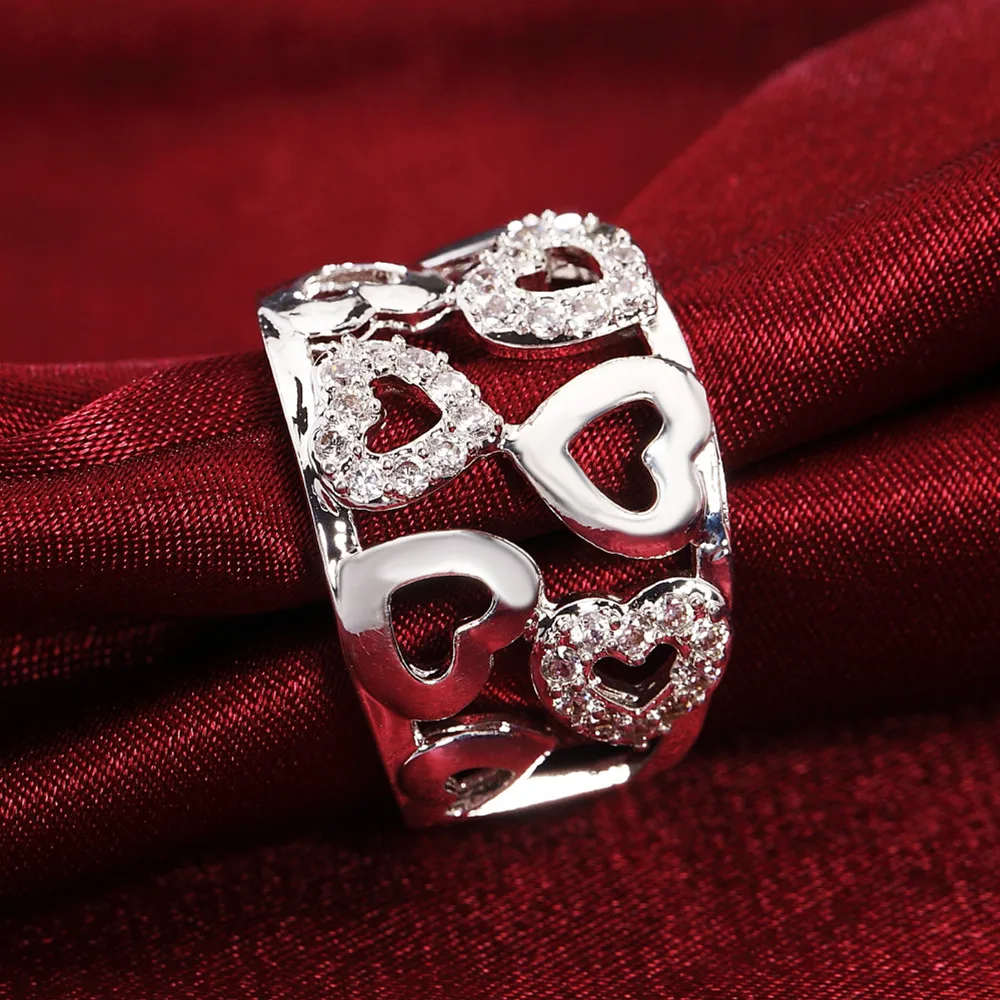 New 925 Sterling Silver Rings For Women Wide Fine Crystal Heart Fashion Party Gifts Girl Student Charm Wedding Jewelry
New 925 Sterling Silver Rings For Women Wide Fine Crystal Heart Fashion Party Gifts Girl Student Charm Wedding Jewelry