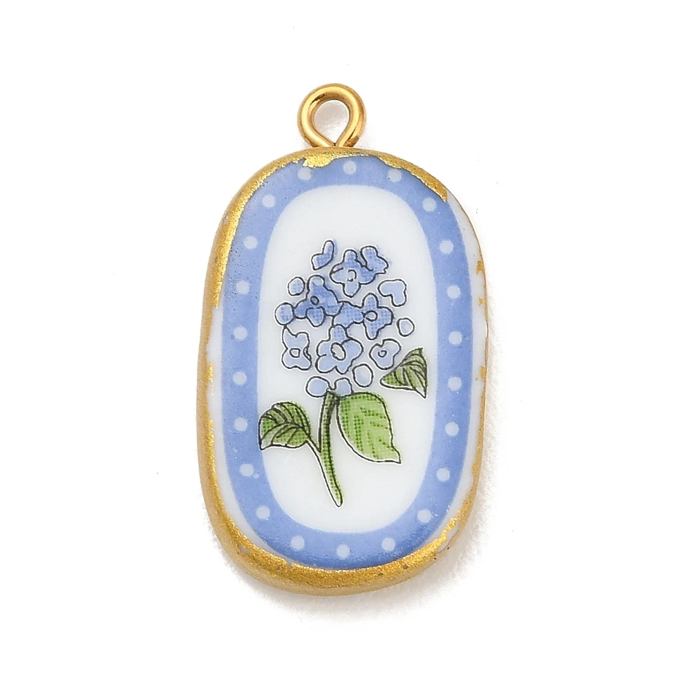 5pcs Ceramic Hydrangea Printed Blue Flower Oval Shaped Porcelain Pendants Decor for Bracelets Earrings Necklace Jewelry Making
5pcs Ceramic Hydrangea Printed Blue Flower Oval Shaped Porcelain Pendants Decor for Bracelets Earrings Necklace Jewelry Making