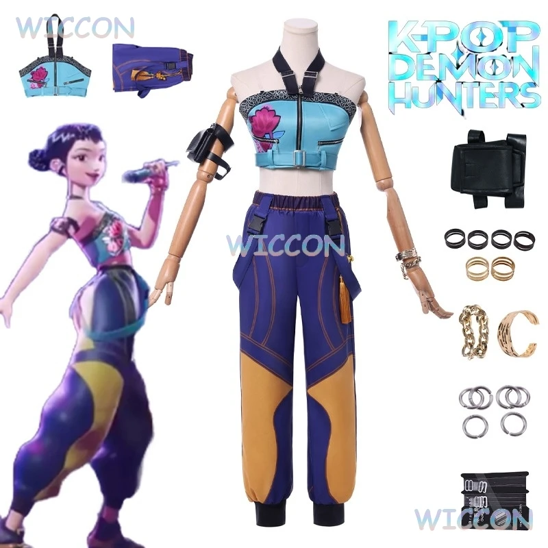 Dunayskiy 2025 K-Pop Zoey Demon Hunters Stage Zoey Cosplay Clothes Costume Sexy Top Pants Women Halloween Girl Group Idol Rolepl
Dunayskiy 2025 K-Pop Zoey Demon Hunters Stage Zoey Cosplay Clothes Costume Sexy Top Pants Women Halloween Girl Group Idol Rolepl