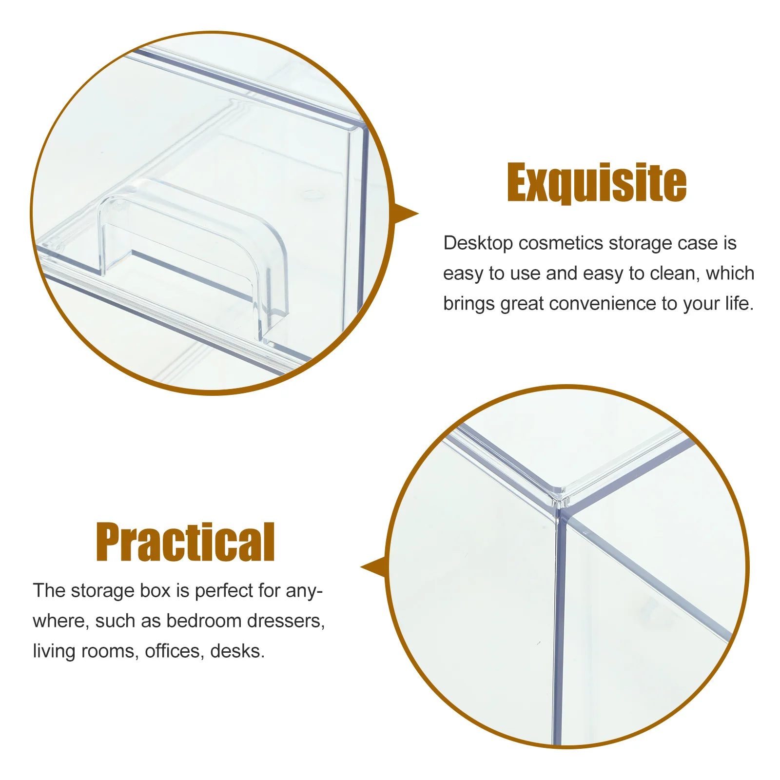 2Pcs Makeup Organizer Clear Pet Storage Box Desktop Organizer Multifunctional Case for Lipstick Sundries
2Pcs Makeup Organizer Clear Pet Storage Box Desktop Organizer Multifunctional Case for Lipstick Sundries