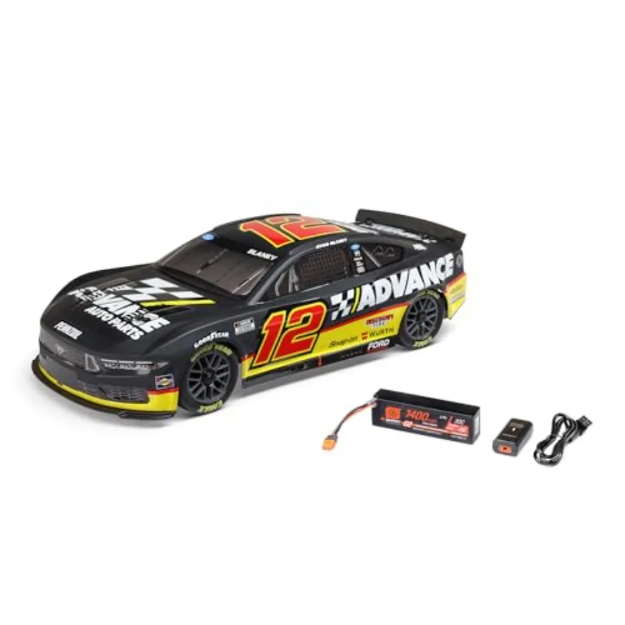 1/12 NASCAR RC Race Car Ryan Blaney No. 12 2025 Advance Auto Mustang 2S AWD RTR Brushed On-Road Battery Charger Included Black
1/12 NASCAR RC Race Car Ryan Blaney No. 12 2025 Advance Auto Mustang 2S AWD RTR Brushed On-Road Battery Charger Included Black