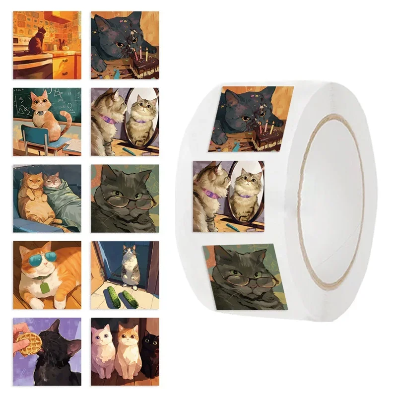 500PCS Kawaii Animated Cat Sticky Paper Labels DIY Sealing Decoration Scrapbooking Thank You Sticker Hand Accounting Supplies
500PCS Kawaii Animated Cat Sticky Paper Labels DIY Sealing Decoration Scrapbooking Thank You Sticker Hand Accounting Supplies