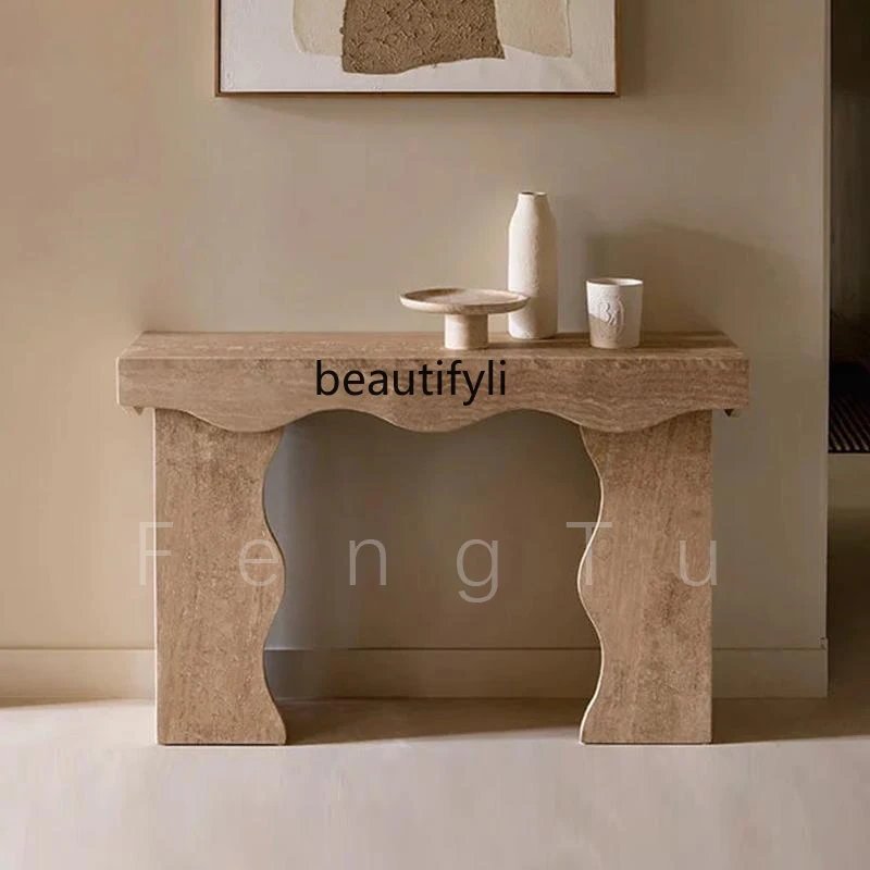 Wabi Sand Wind Light Luxury Travertine Entrance Table Minimalist Creative Wall Bar Case Opposite Door Entrance Table
Wabi Sand Wind Light Luxury Travertine Entrance Table Minimalist Creative Wall Bar Case Opposite Door Entrance Table