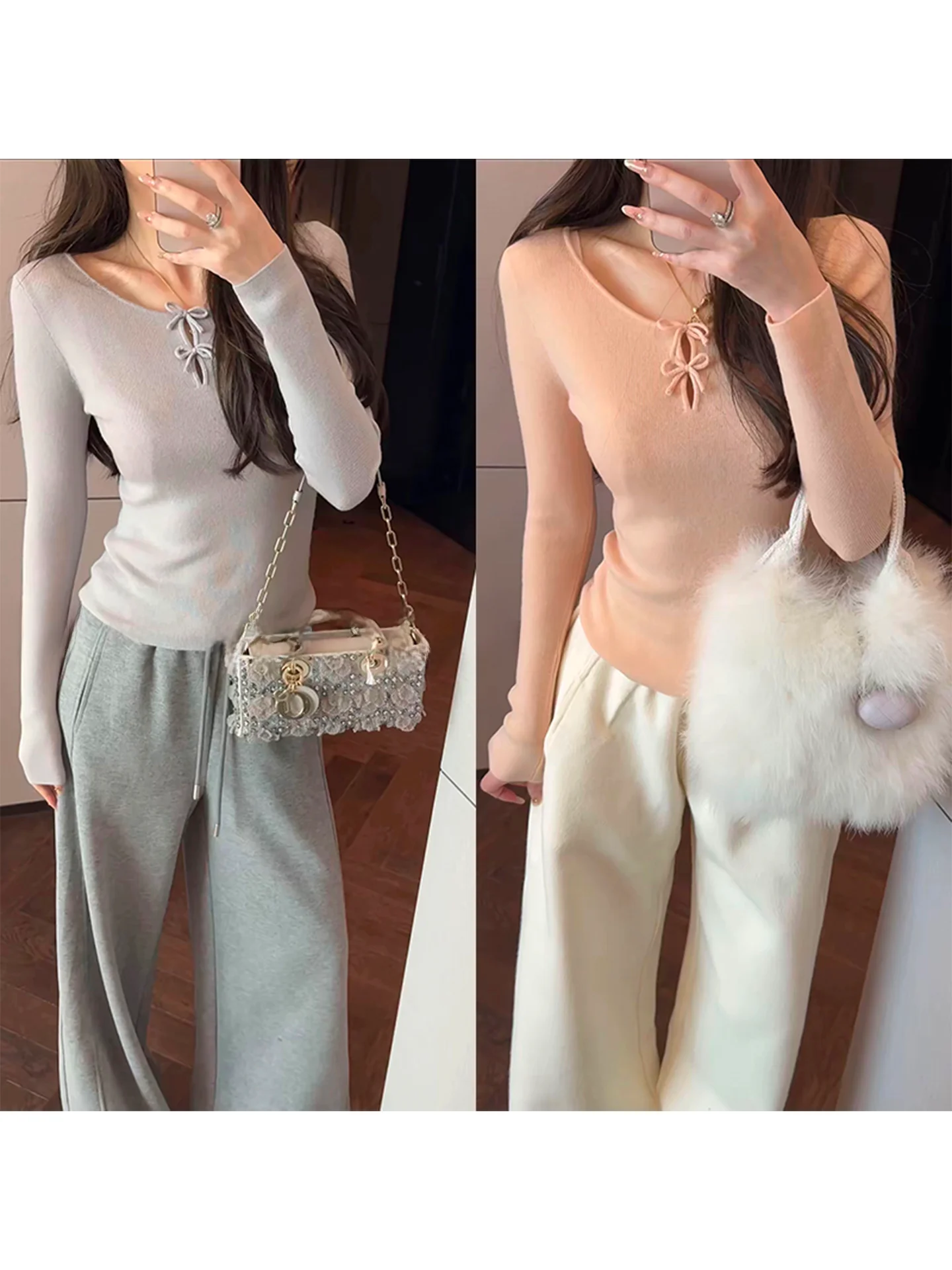 Женский облегающий шерстяной вязаный топ с узлом и вырезами, базовый слой, осенне-зимняя модная простая кофта с круглым вырезом
Женский облегающий шерстяной вязаный топ с узлом и вырезами, базовый слой, осенне-зимняя модная простая кофта с круглым вырезом