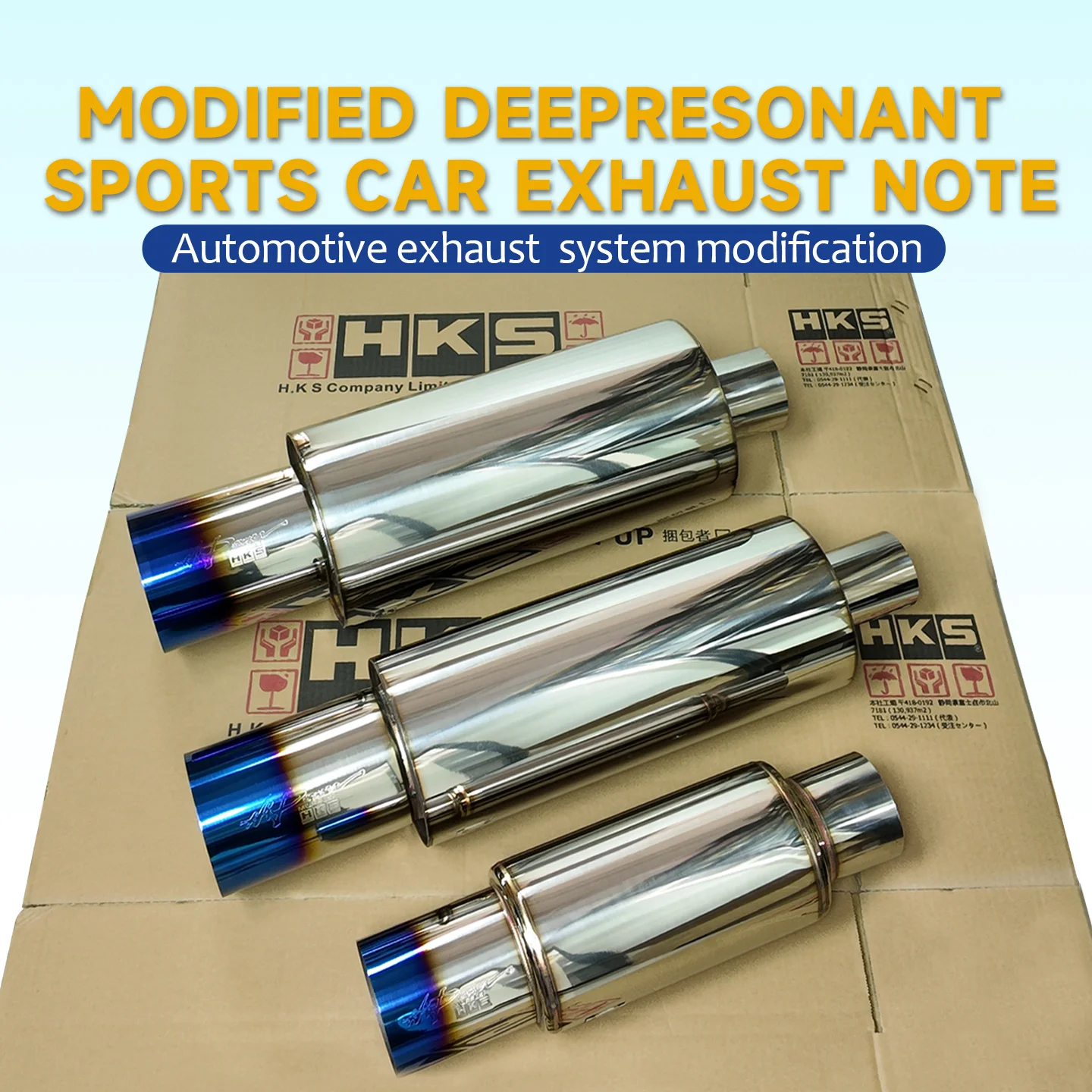 HKS 101mm exhaust outlet directly connects to the exhaust sound. 51/63//70/76mm intake port. Performance racing exhaust system.
HKS 101mm exhaust outlet directly connects to the exhaust sound. 51/63//70/76mm intake port. Performance racing exhaust system.