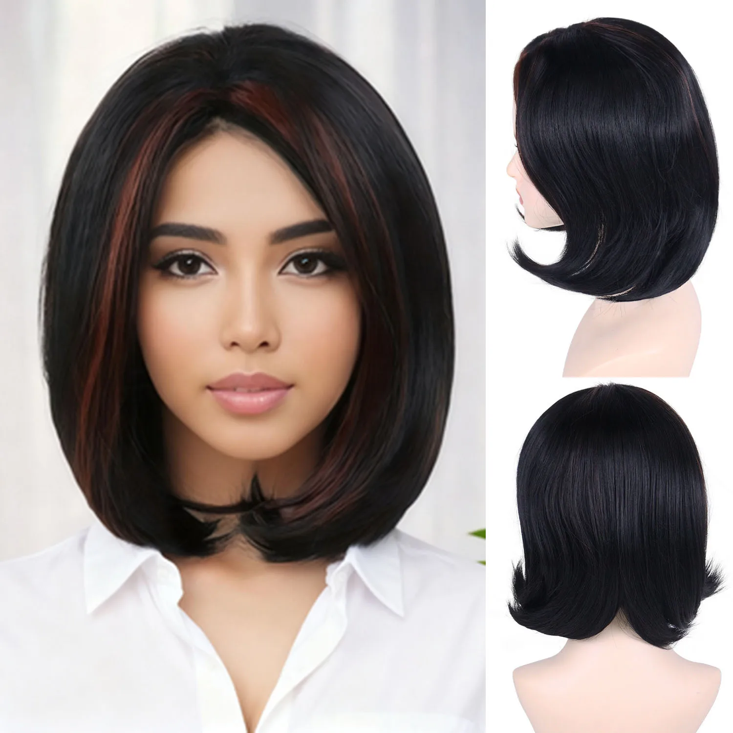 Смешанный черный короткий парик для женщин Синтетические волосы Короткая прическа Боб Черные и светлые парики Повседневная одежда Термостойкая распродажа
Смешанный черный короткий парик для женщин Синтетические волосы Короткая прическа Боб Черные и светлые парики Повседневная одежда Термостойкая распродажа