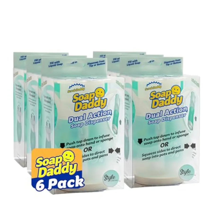Soap Daddy - Dual-Sided Liquid Dish Soap Dispenser for Kitchen Sink + Bathroom Cleanup - Refillable + Easy to Use Countertop Es
Soap Daddy - Dual-Sided Liquid Dish Soap Dispenser for Kitchen Sink + Bathroom Cleanup - Refillable + Easy to Use Countertop Es