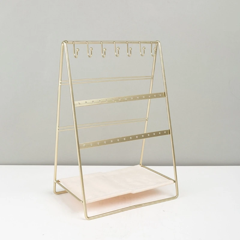 LX9D Desktop Jewelry Organiser 6 Tiers for Earrings and Bracelets Gold Coated Iron Materials Accessories Storage Stand
LX9D Desktop Jewelry Organiser 6 Tiers for Earrings and Bracelets Gold Coated Iron Materials Accessories Storage Stand