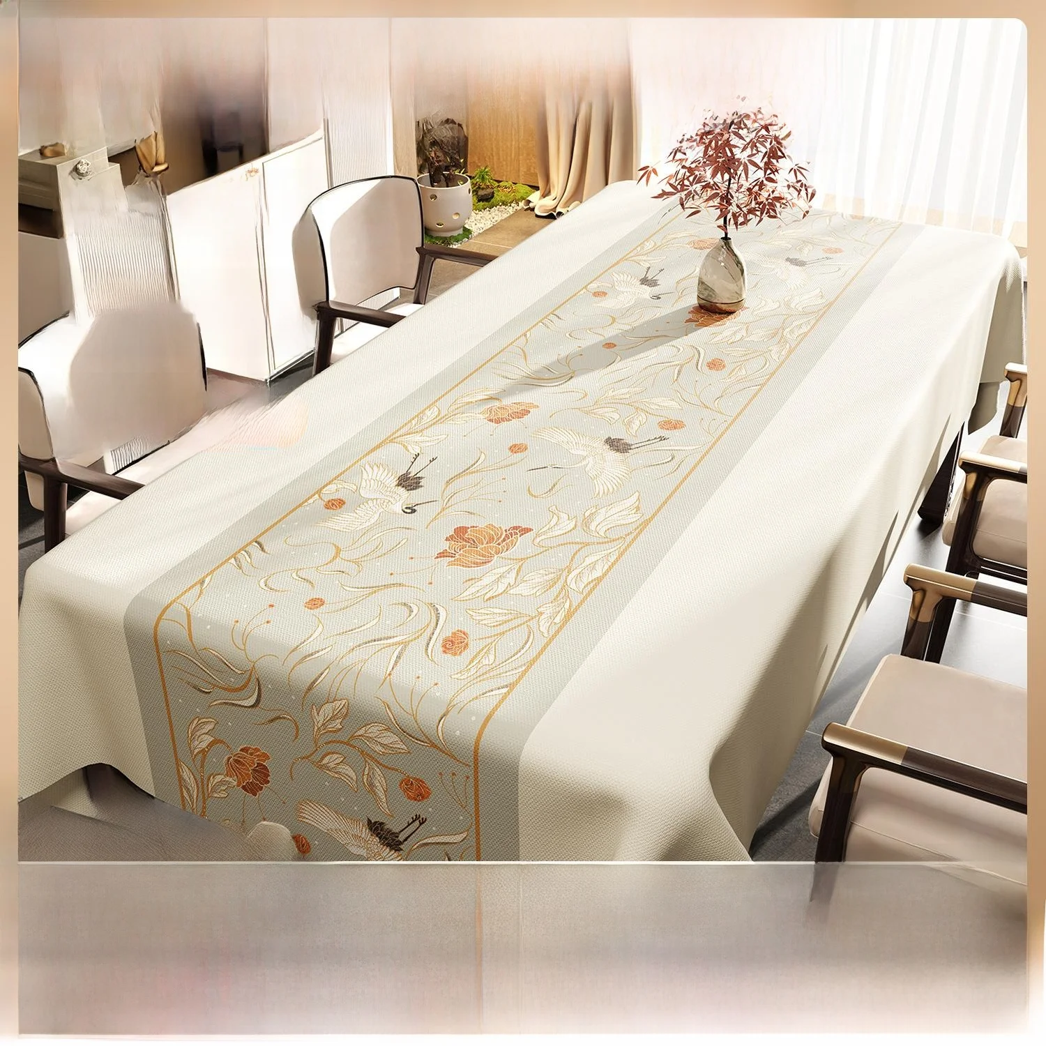 New Chinese Style Tablecloth Oil Resistant Waterproof PVC Dining Table Mat Luxury Sensation Heat Insulation Tea Table Pad
New Chinese Style Tablecloth Oil Resistant Waterproof PVC Dining Table Mat Luxury Sensation Heat Insulation Tea Table Pad