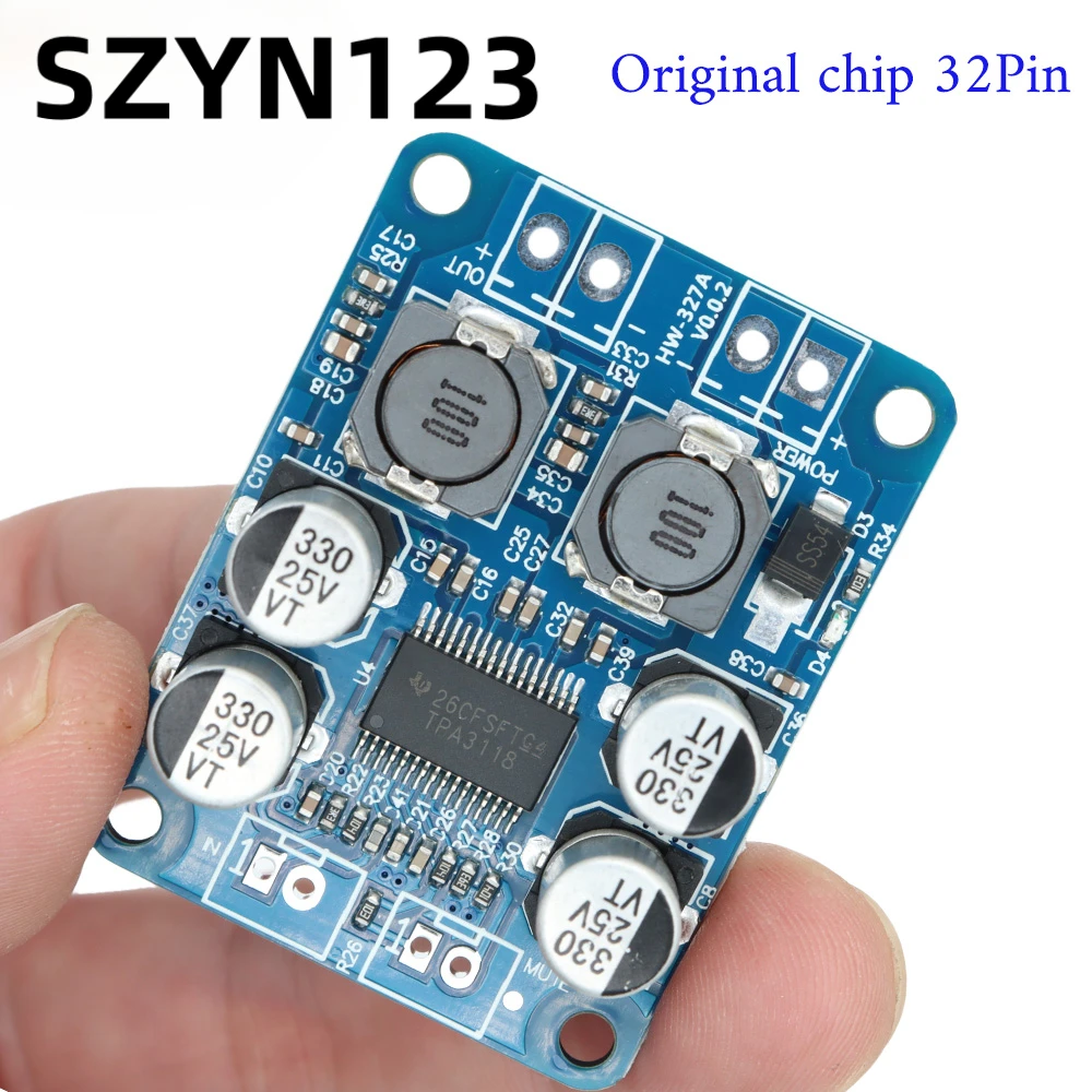 32Pin Chip Original TPA3118 60W DC 12V-24V Mono Digital Audio Power Amplifier Board Amp Module
32Pin Chip Original TPA3118 60W DC 12V-24V Mono Digital Audio Power Amplifier Board Amp Module