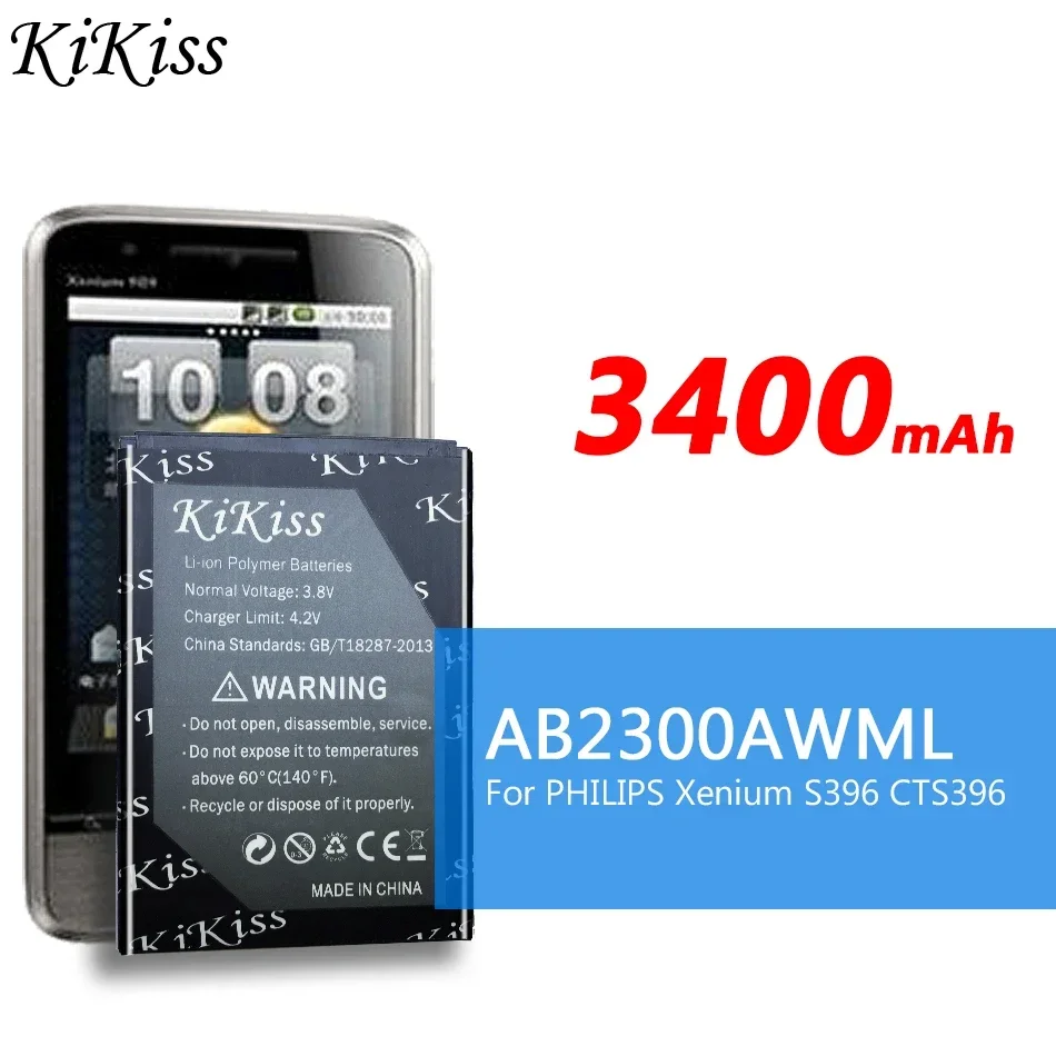 Для PHILIPS Xenium S396 CTS396 AB2300AWML 3400 мАч аккумулятор мобильного телефона
Для PHILIPS Xenium S396 CTS396 AB2300AWML 3400 мАч аккумулятор мобильного телефона