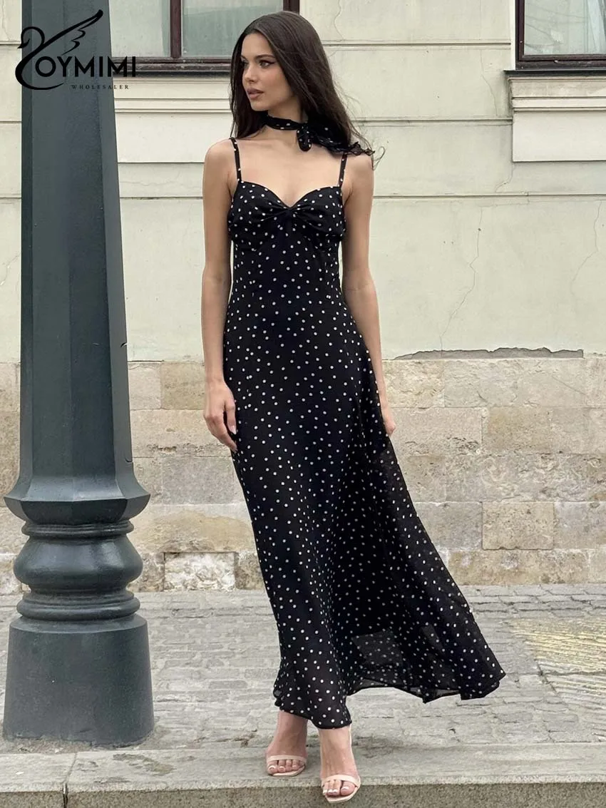 Oymimi модные черные женские платья с принтом, элегантные платья на тонких бретельках со шнуровкой и высокой талией, повседневное свободное платье до щиколотки
Oymimi модные черные женские платья с принтом, элегантные платья на тонких бретельках со шнуровкой и высокой талией, повседневное свободное платье до щиколотки