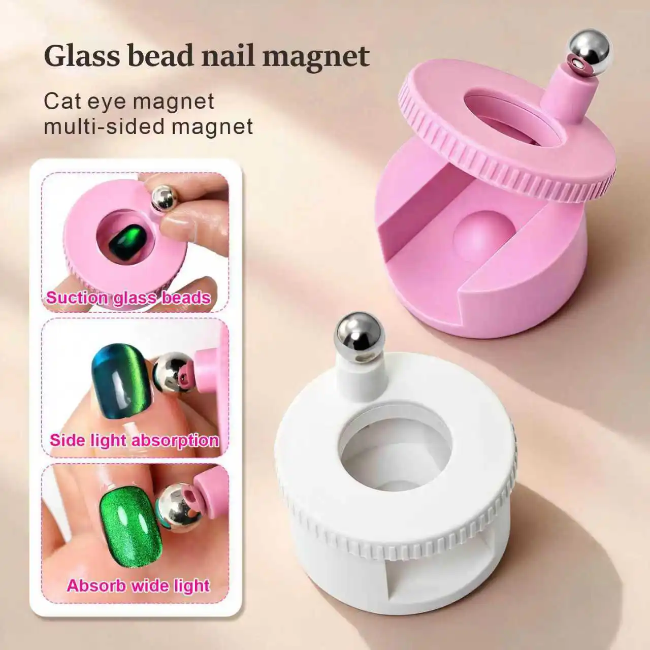 Cat eye halo nail tool, glass bead nail tool, used for nail decoration, essential tool for nail technicians
Cat eye halo nail tool, glass bead nail tool, used for nail decoration, essential tool for nail technicians
