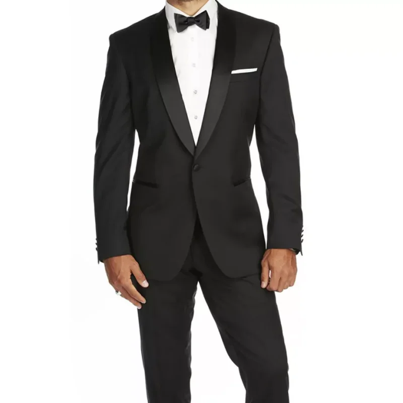 Men Suit 2 Pieces Black Solid Single Button With Black Lapel Fit Casual Wedding Banquet Work Tuxedos Set Jacket With Pants
Men Suit 2 Pieces Black Solid Single Button With Black Lapel Fit Casual Wedding Banquet Work Tuxedos Set Jacket With Pants