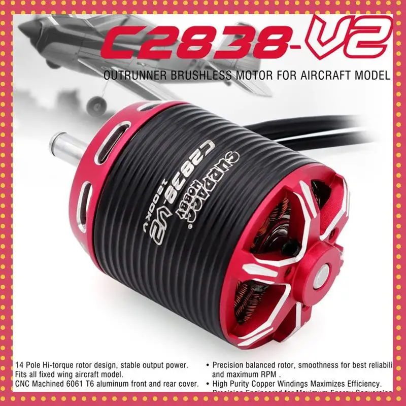 B74A Surpass Hobby C2838 V2 2-3S 2-4S 14-Pole Outrunner Brushless Motor For Fixed-Wing Aircraft Airplane
B74A Surpass Hobby C2838 V2 2-3S 2-4S 14-Pole Outrunner Brushless Motor For Fixed-Wing Aircraft Airplane