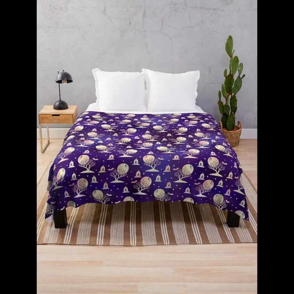 Spooky Halloween Throw Blanket with Full Moon Cemetery Scene Cozy and Funny Design for Home Decor
Spooky Halloween Throw Blanket with Full Moon Cemetery Scene Cozy and Funny Design for Home Decor