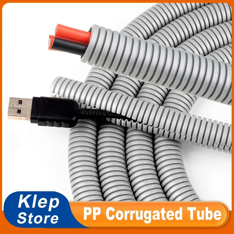 Grey PP Corrugated Tube AD 11.6/13/15.8/18.5/21.2/25/28.5/34.5mm Split Loom Sleeve for Wire Cable Harness Threading Protection
Grey PP Corrugated Tube AD 11.6/13/15.8/18.5/21.2/25/28.5/34.5mm Split Loom Sleeve for Wire Cable Harness Threading Protection