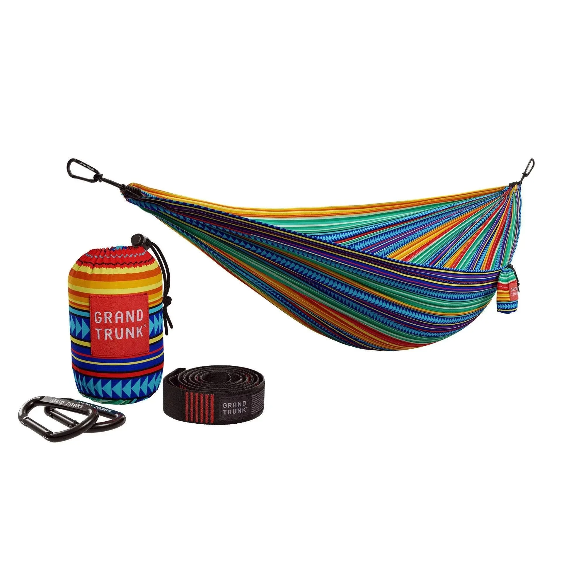Double deluxe hammock with hanging straps made of parachute nylon for ultimate comfort
Double deluxe hammock with hanging straps made of parachute nylon for ultimate comfort