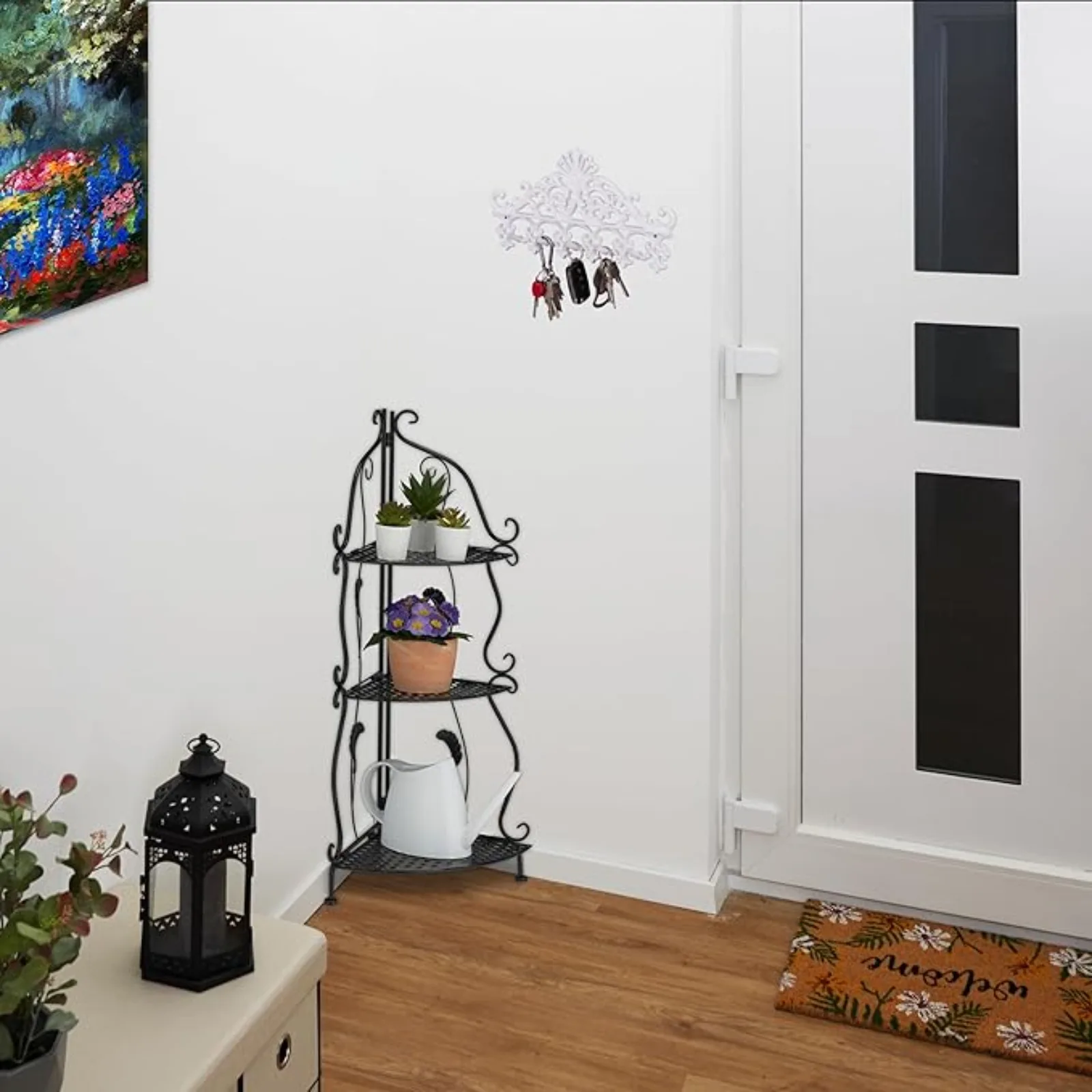Relaxdays Shel Metal, 3 Levels, HWD: 82.5 x 30 x 30 cm, Plant Rack ree-Standing, oldable, Vintage , Black, Steel
Relaxdays Shel Metal, 3 Levels, HWD: 82.5 x 30 x 30 cm, Plant Rack ree-Standing, oldable, Vintage , Black, Steel
