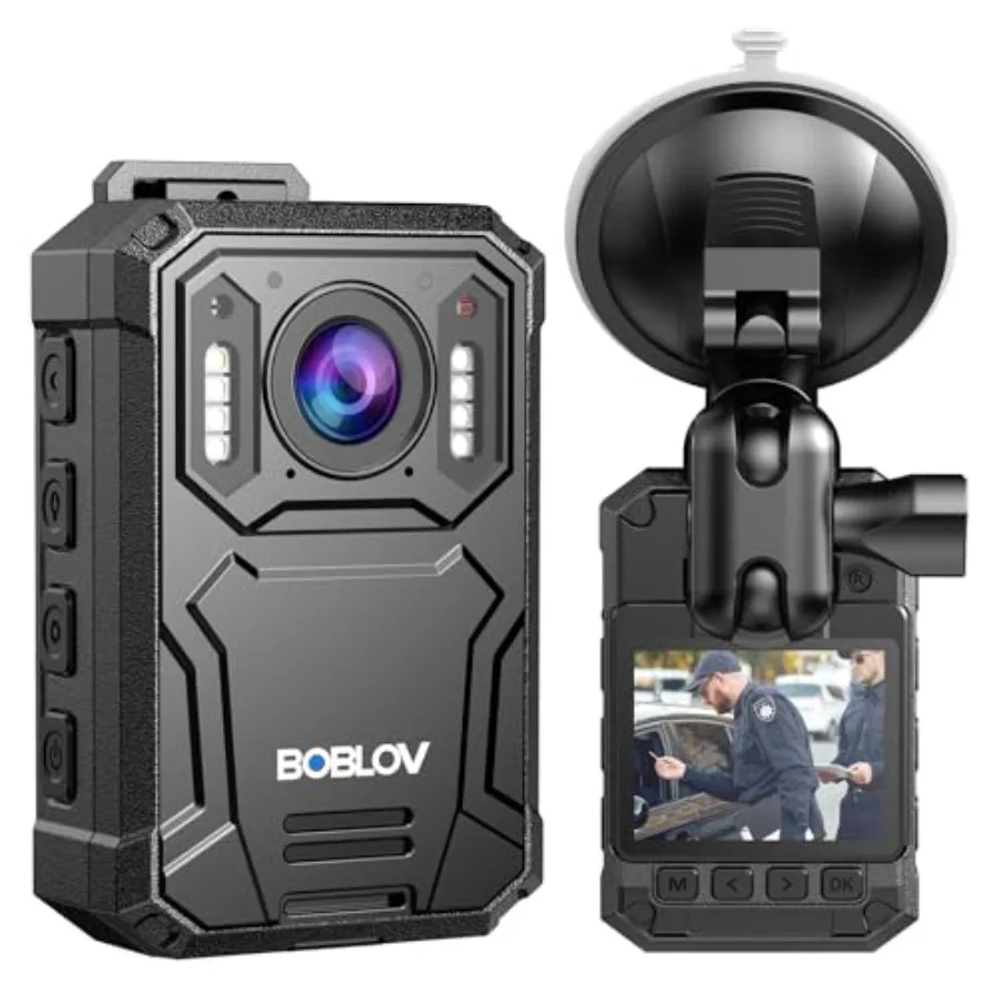 2K body camera for law enforcement, security, outdoor work; polycarbonate body, black; night vision, 15-hour battery, 256GB sto
2K body camera for law enforcement, security, outdoor work; polycarbonate body, black; night vision, 15-hour battery, 256GB sto