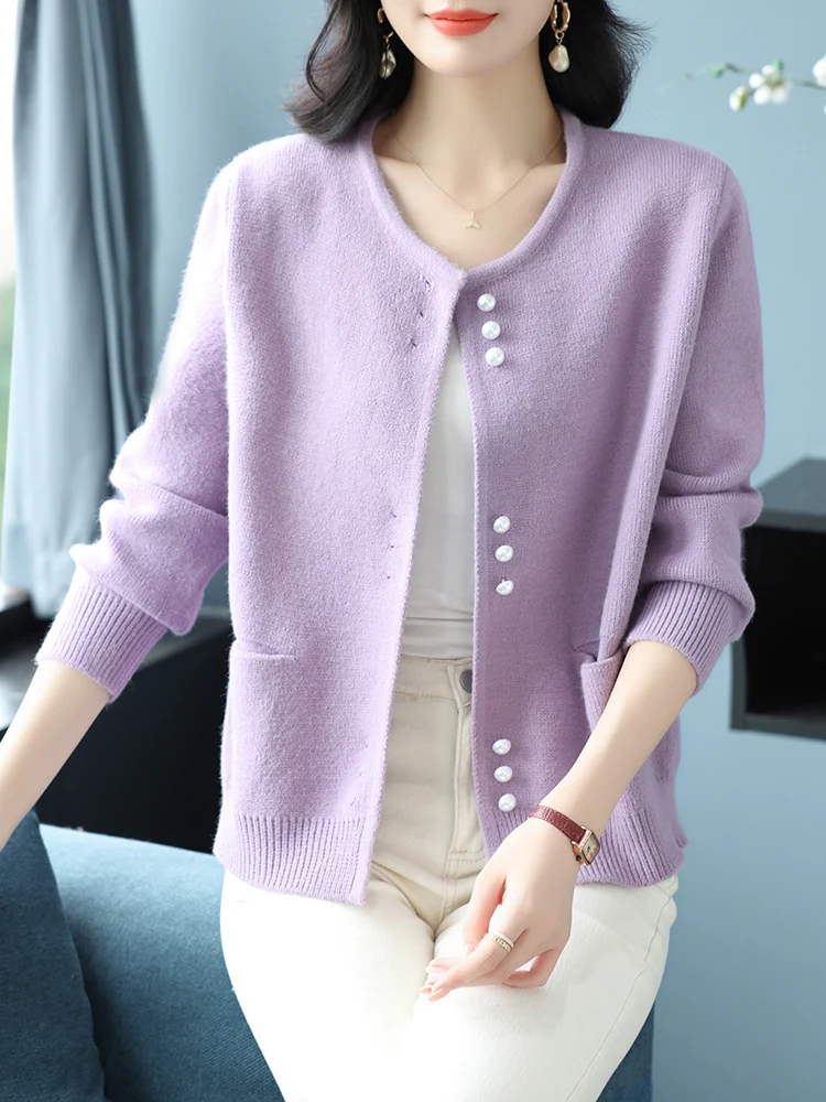 Solid Cardigan Sweater Women Spring Autumn Women Clothing Long Sleeve Sweater Single-breasted Knitwear Cardigans
Solid Cardigan Sweater Women Spring Autumn Women Clothing Long Sleeve Sweater Single-breasted Knitwear Cardigans