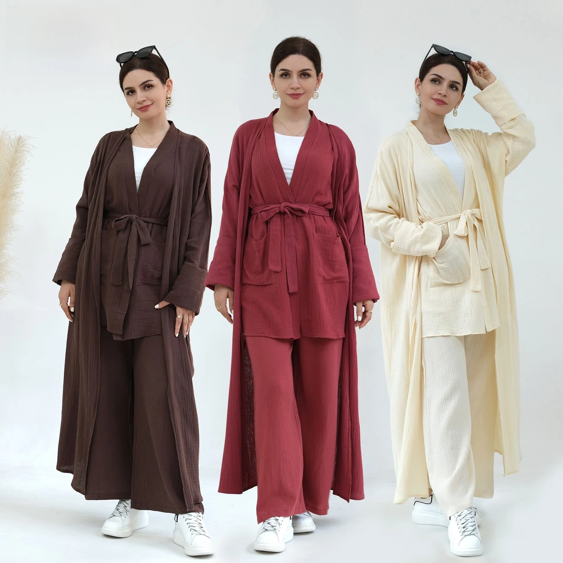 Loriya Dubai Pure Cotton Casual Large Size Open Cardigan Set LR600 Color Long Sleeve Long Dress Commute Style
Loriya Dubai Pure Cotton Casual Large Size Open Cardigan Set LR600 Color Long Sleeve Long Dress Commute Style