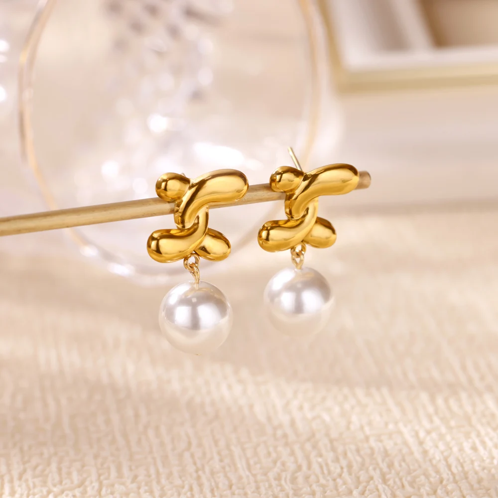 Imitation pearl Earrings For Women Gold Color Stainless Steel Elegant Versatile Pierced Earrings Daily wear Jewelry Accessories
Imitation pearl Earrings For Women Gold Color Stainless Steel Elegant Versatile Pierced Earrings Daily wear Jewelry Accessories