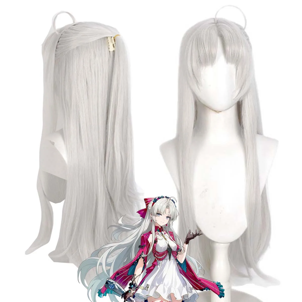 Women Game Wuthering Waves Carlotta Montelli Cosplay Long Silver White Wig
Women Game Wuthering Waves Carlotta Montelli Cosplay Long Silver White Wig