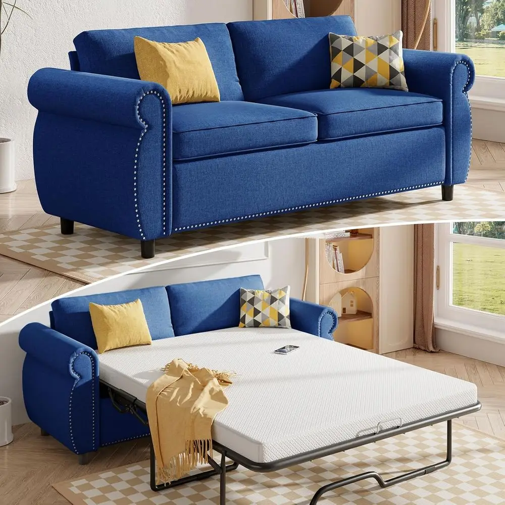 ull Size Pull Out Soa Bed with 3.2" oam Mattr, 2-in-1 Linen Pull Out Couch Beds with NailArmrests, Convertible Sleeper Soa Couch
ull Size Pull Out Soa Bed with 3.2" oam Mattr, 2-in-1 Linen Pull Out Couch Beds with NailArmrests, Convertible Sleeper Soa Couch