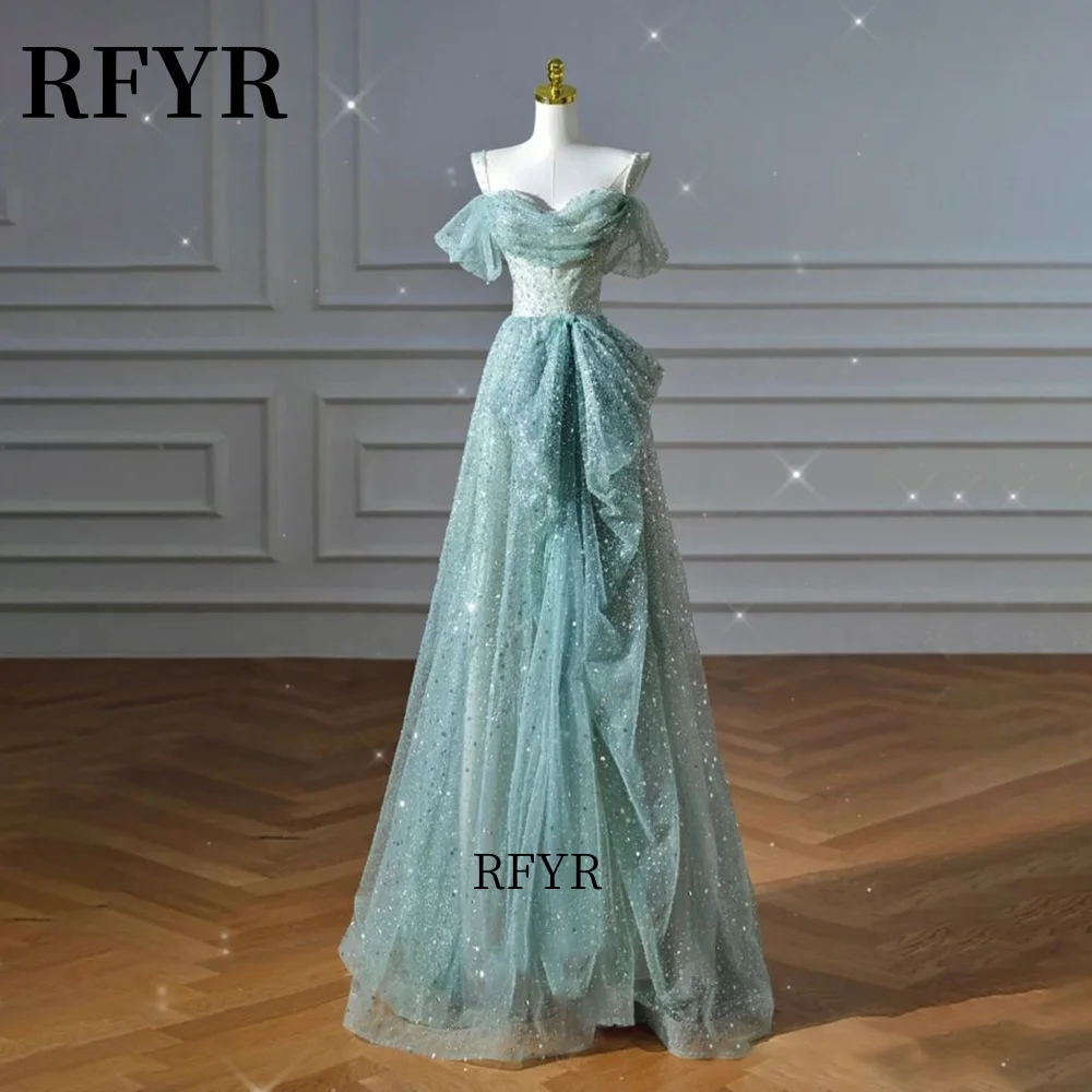 RFYR Off Shoulder Prom Dress Formal Evening Party Dress Shiny Special Occasion Dress for Women Celebrity Dresses Customized
RFYR Off Shoulder Prom Dress Formal Evening Party Dress Shiny Special Occasion Dress for Women Celebrity Dresses Customized