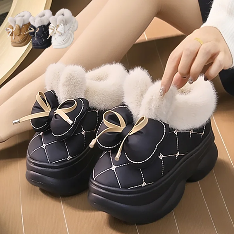 2026 New Women's Suede Lined Short Boots with 8CM Thick Platform, Warm Winter Indoor/Outdoor Slippers
2026 New Women's Suede Lined Short Boots with 8CM Thick Platform, Warm Winter Indoor/Outdoor Slippers