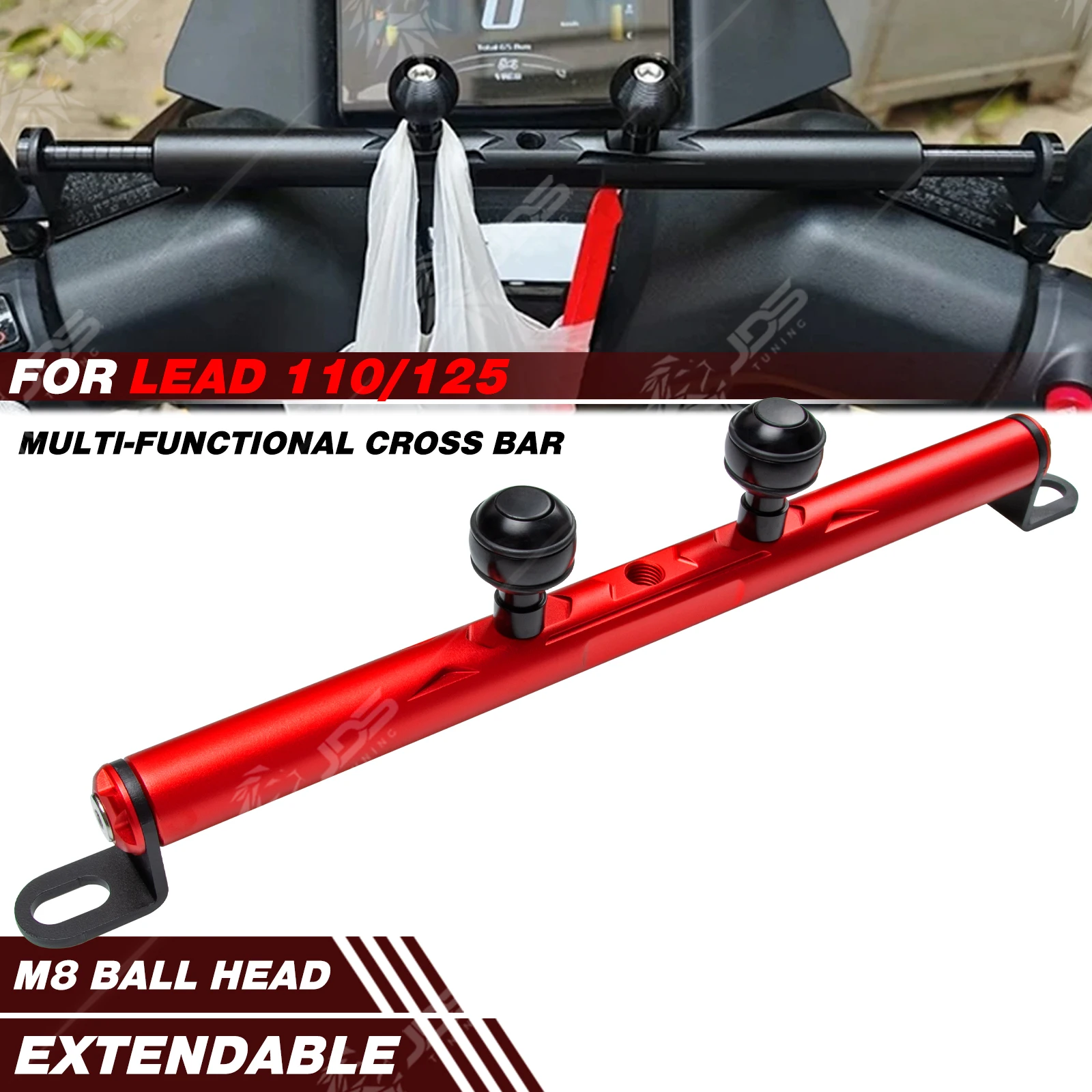 JDSTUNING For HONDA LEAD 110/125 Crossbar Balance Beam Multifunction Bar Phone Holder Bracket Accessories Parts
JDSTUNING For HONDA LEAD 110/125 Crossbar Balance Beam Multifunction Bar Phone Holder Bracket Accessories Parts