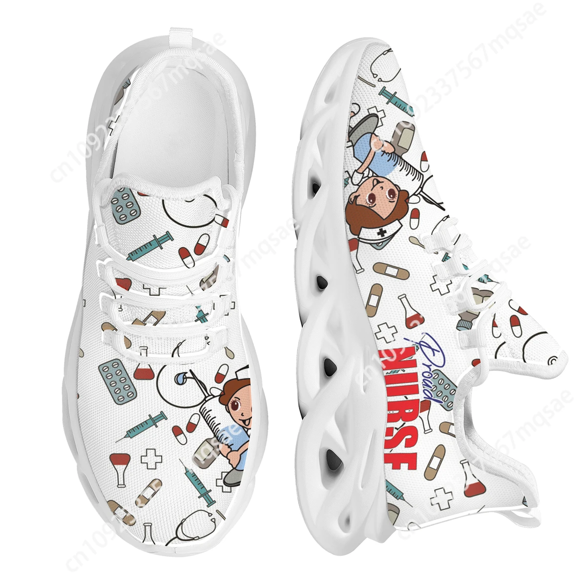 Casual Woman Sneakers Cartoon Nurse Pattern Flats Lace Up Shoes Outdoor Leisure Walking Shoes Lightweight Footwear
Casual Woman Sneakers Cartoon Nurse Pattern Flats Lace Up Shoes Outdoor Leisure Walking Shoes Lightweight Footwear