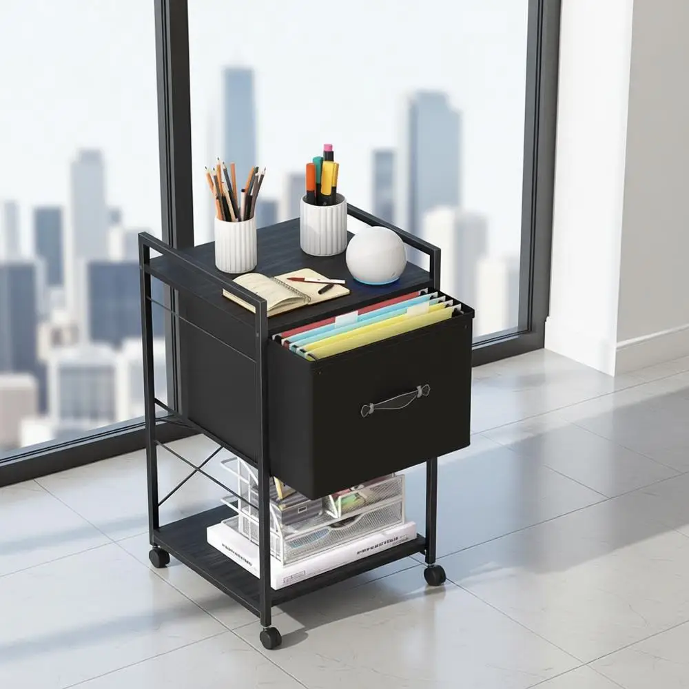 Adjustable Hanging File Cart with Lockable Wheels, Mobile Desk Organizer, Ideal for Office, Home, and School, Black
Adjustable Hanging File Cart with Lockable Wheels, Mobile Desk Organizer, Ideal for Office, Home, and School, Black