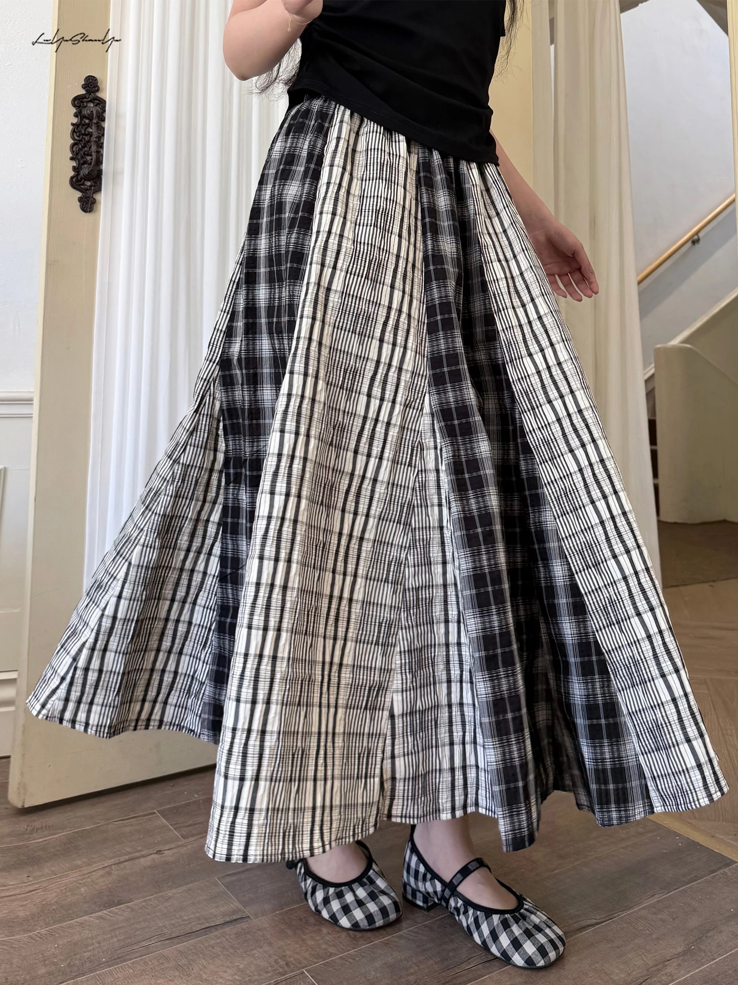Land And Mountain Island Circle New Large Skirt Ultra Plaid Half Skirt A-Line Loose Fit Cotton Polyester Summer Ladies mid Waist
Land And Mountain Island Circle New Large Skirt Ultra Plaid Half Skirt A-Line Loose Fit Cotton Polyester Summer Ladies mid Waist