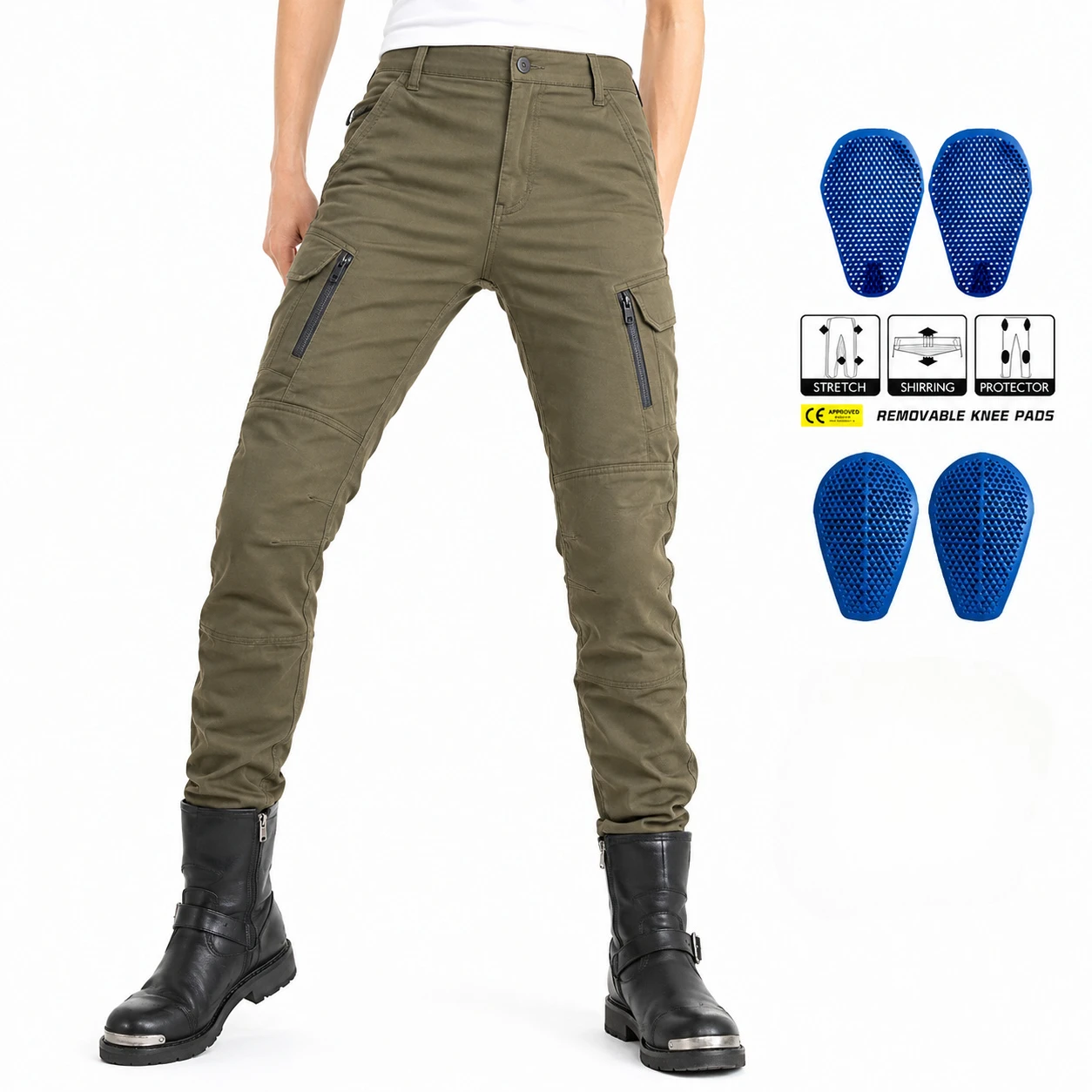 Men’s Winter Motorcycle Riding Pants, Fleece Lined Waterproof Windproof CE Protective Anti-Fall Biker Trousers
Men’s Winter Motorcycle Riding Pants, Fleece Lined Waterproof Windproof CE Protective Anti-Fall Biker Trousers
