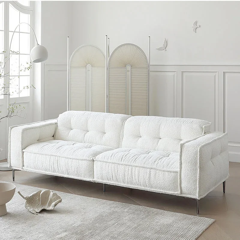 Modern minimalist high-footed tofu cubes, sofa, cream retro square fabric sofa
Modern minimalist high-footed tofu cubes, sofa, cream retro square fabric sofa