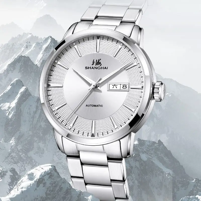 Shanghai Men's Watch Mountain River Automatic Mechanical Watch Classic Original Luxury Watch Stainless Steel Sapphire Watch 3113
Shanghai Men's Watch Mountain River Automatic Mechanical Watch Classic Original Luxury Watch Stainless Steel Sapphire Watch 3113