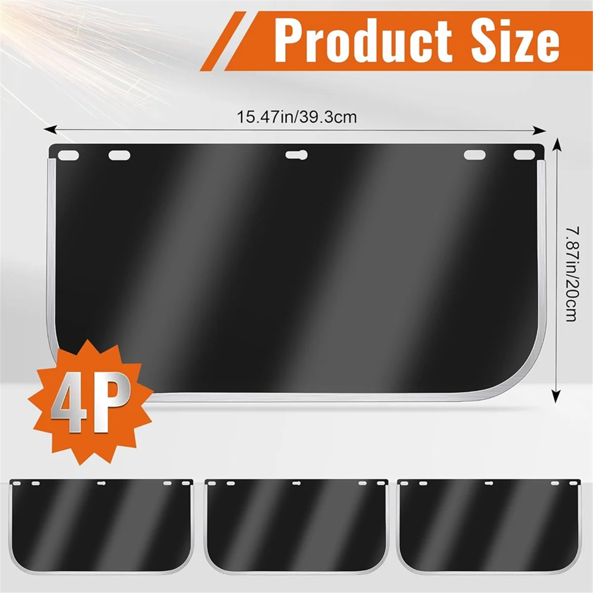 N84R 4 Pcs Face Shield Replacement Lens, 15.47x7.87Inch for Full-Face Coverage Protective Safety Visor Replacement
N84R 4 Pcs Face Shield Replacement Lens, 15.47x7.87Inch for Full-Face Coverage Protective Safety Visor Replacement